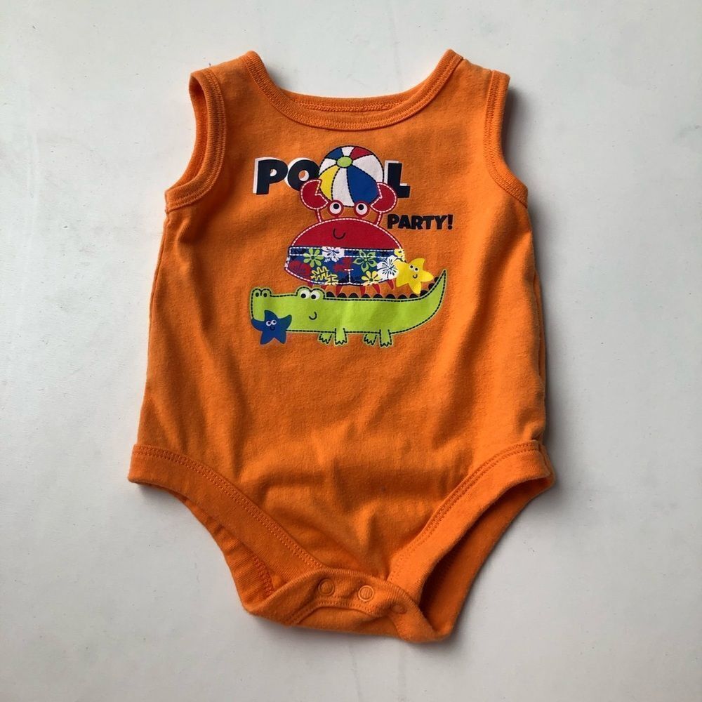 Pool Party Granimals Onesie Tank Orange